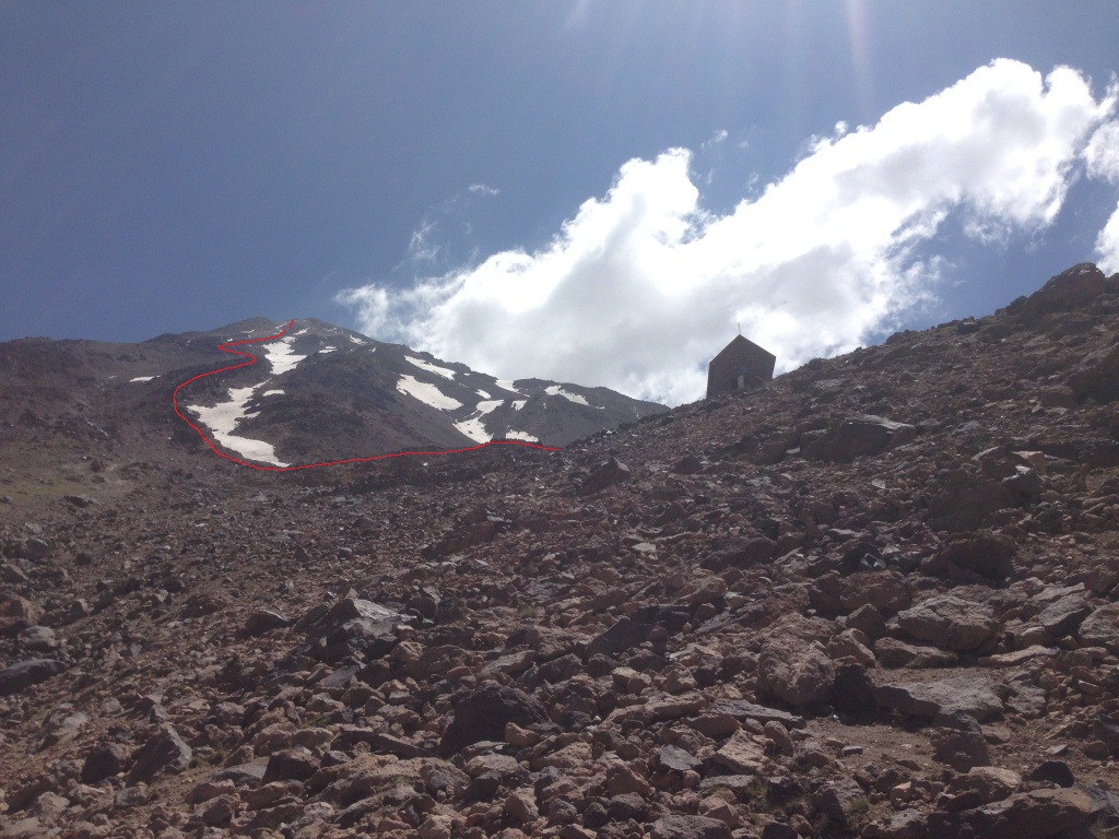 مسیر صعود از پناهگاه سیمرغ تا قله